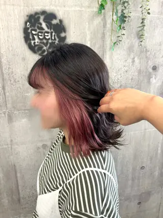 ミディアム 田中 沙也香のヘアスタイル