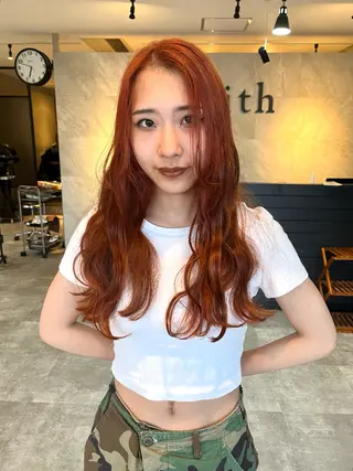 ロング カラー La fith hair lily加古川店所属・原満里奈‎/東加古川 /透け感カラー🫧‪のヘアスタイル