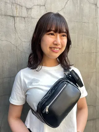 ミディアム カラー パーマ ヘアアレンジ 似合わせカラー / レイヤーMADOKAのヘアスタイル