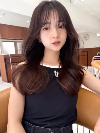 ミディアム カラー ✨レイヤーカット/透 名感カラー特化✨のヘアスタイル