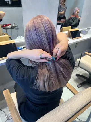 ミディアム デザイン🥇複雑履歴 ハイトーン特化のヘアスタイル