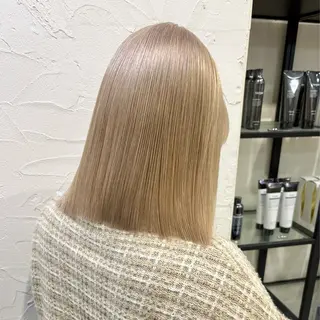 ミディアム 痛ませないブリーチ✨ SASSAのヘアスタイル