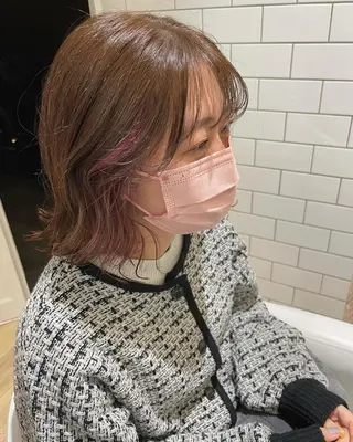 ミディアム カラー パーマ ヘアアレンジ メンズ キッズ ネイル マツエク・マツパ 🫧垢抜けヘア🫧 SHIORIのヘアスタイル