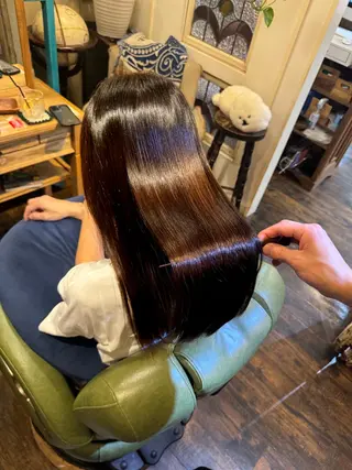 ロング カラー パーマ 飯田 実歩(じっぽ)のヘアスタイル