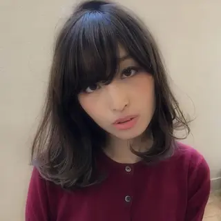 ミディアム 鎌倉 彩のヘアスタイル