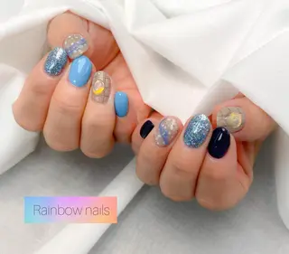 ネイル Rainbow nailsくろちゃんのネイルデザイン