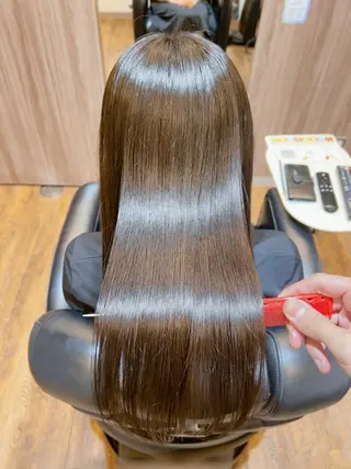 ロング 美髪縮毛矯正/ 似合わせ🔹田中 守のヘアスタイル