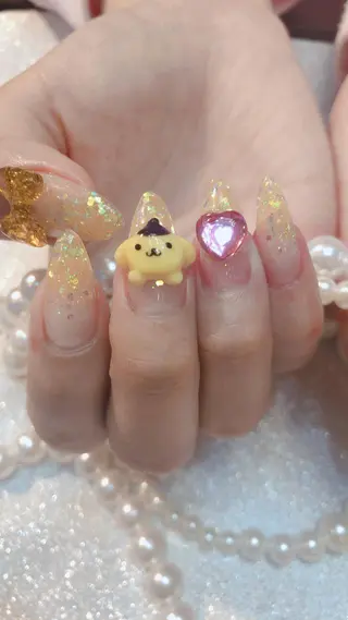 セミロング ネイル 長さ出し専門 nynaのネイルデザイン