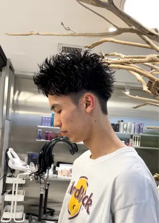 ショート パーマ メンズ 【圧倒的センス】 まる/メンズカラーのヘアスタイル