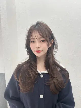 ロング 🎀大竹美侑／顔まわ りカット／レイヤーのヘアスタイル