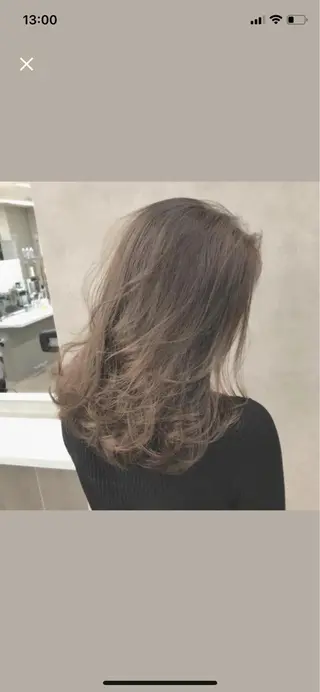 ミディアム カラー 柔らかbeige モトキのヘアスタイル