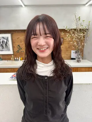 セミロング パーマ eikoのヘアスタイル