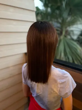 カラー diar湘南台店所属・ふくだももこ🍑 つるっとボブのヘアスタイル