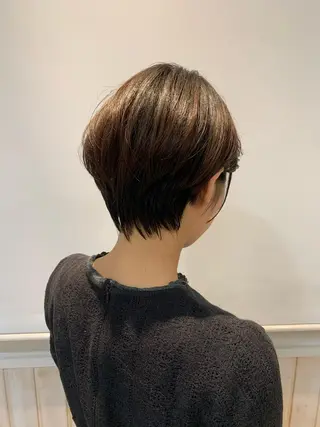 ショート カラー 新宿/韓国レイヤー 髪質改善カラー/角所のヘアスタイル