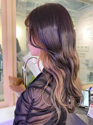 ロング カラー grow所属・🧡YUKA🧡 渋谷/ﾌﾟﾙｴｸｽﾃのヘアスタイル