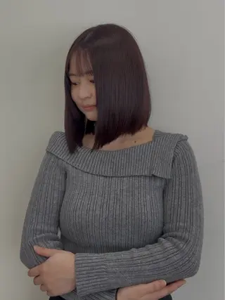 ミディアム カラー 八代 珠羽のヘアスタイル