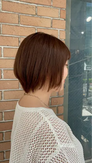 ショート yelm所属・🫒オリーブカラー ミディアムレイヤー✨のヘアスタイル