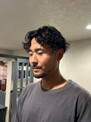 ミディアム パーマ メンズ メンズカット/ 雄大のヘアスタイル