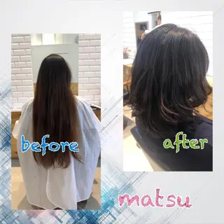 セミロング パーマ MATSU 🌟韓国🇰🇷のヘアスタイル