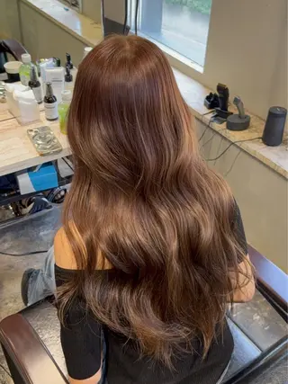 ロング 渋谷ケアブリーチ ❤️🔥徳田空悟のヘアスタイル