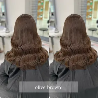 セミロング カラー ヘアアレンジ Ella所属・nana【艶髪】/ レイヤー/縮毛矯正のヘアスタイル