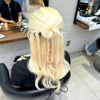 ヘアアレンジ 暖色カラー/ みさほ🍒のヘアスタイル