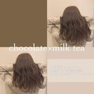 セミロング カラー レイヤー/艶髪 🇰🇷Ryotaのヘアスタイル