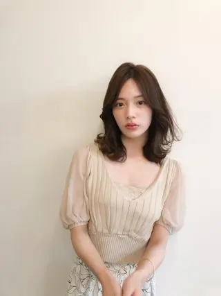 ミディアム カラー パーマ GO TODAY シェアサロン 原宿本店所属・ボブ/レイヤー/ パーマ/淀川 純のヘアスタイル