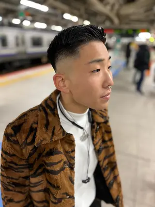 パーマ ヒロ銀座バーバーショップ難波店所属・縮毛矯正/パーマ 宮河 惇💈のヘアスタイル