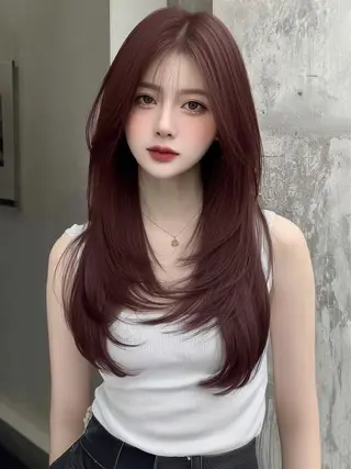 ロング カラー 渋谷韓国ヘア🇰🇷 SAYAKA🩶ᩚのヘアスタイル