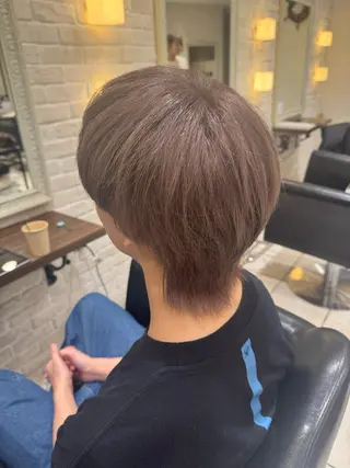 ミディアム カラー メンズ ブリーチ♡メンズ マッシュ♡MIUのヘアスタイル