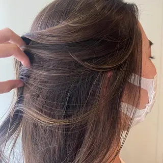 セミロング カラー パーマ ヘアアレンジ マツエク・マツパ GIVET (ジヴェ)所属・撮影モデル募集 🦋soemikaのヘアスタイル