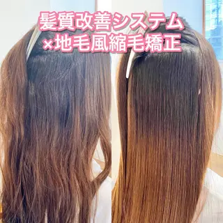 ミディアム パーマ KIZU 髪質改善 オカルト怪談のヘアスタイル