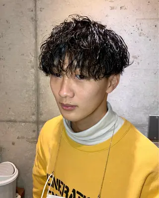 ショート パーマ メンズ Cadre新小岩所属・川辺 湧太のヘアスタイル