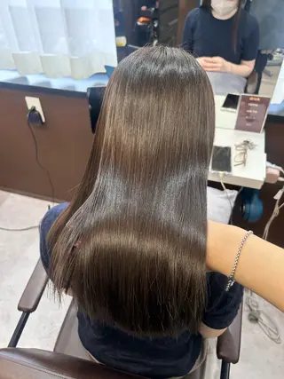 セミロング カラー 韓国×髪質改善カラー 💎hinaのヘアスタイル