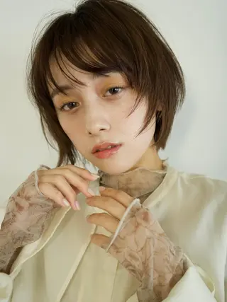ミディアム 透明感カラー/似合わ せカット/大島実加永のヘアスタイル
