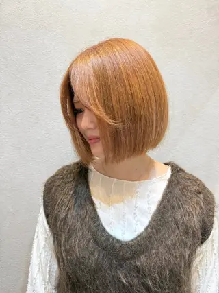 ミディアム カラー newi まーぼーのヘアスタイル