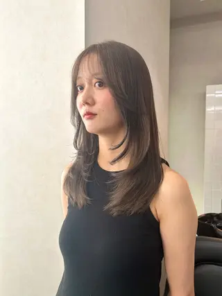 ミディアム カラー 🌷横浜/レイヤー /艶カラー🌷のヘアスタイル