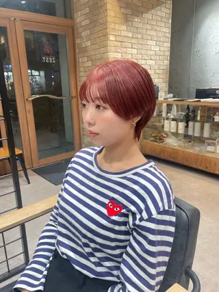 カラー 縮毛 酸性ストレート /ayumu☆のヘアスタイル