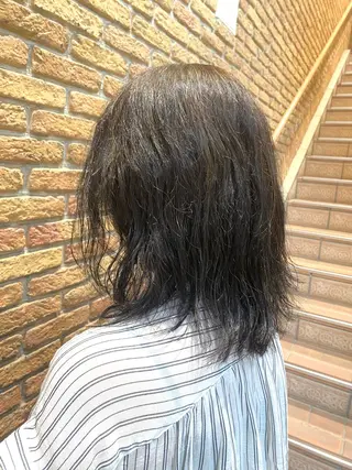 ミディアム パーマ 林 美佑のヘアスタイル
