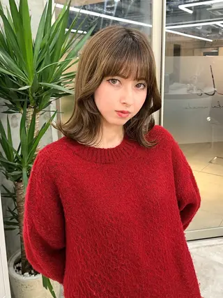 ミディアム 🫧ふじたまゆ🫧 レイヤーカット✂︎のヘアスタイル