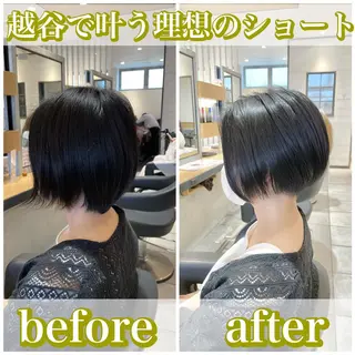 ショート カラー 渡部雄大 ショート／縮毛矯正のヘアスタイル