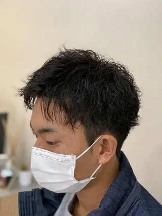 ショート パーマ メンズ カラー クセを最大限に活かす メンズパーマ奈良大祐のヘアスタイル