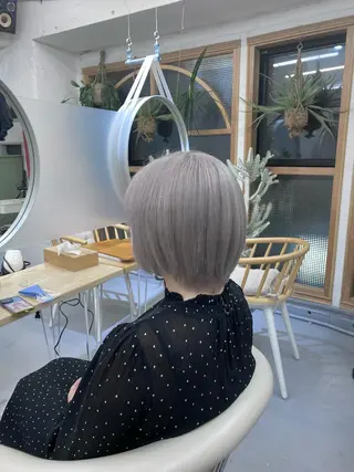 セミロング カラー メンズ soi所属・ケアブリーチ/ツヤ髪 /ハイトーン/西村のヘアスタイル