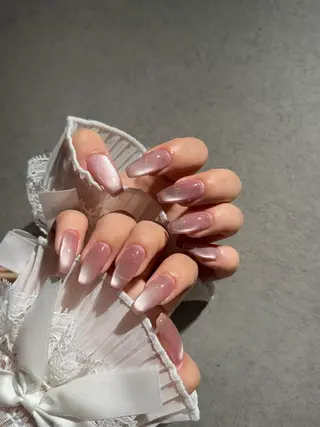 ネイル I-nailロング /ワンホン/キラキラのネイルデザイン