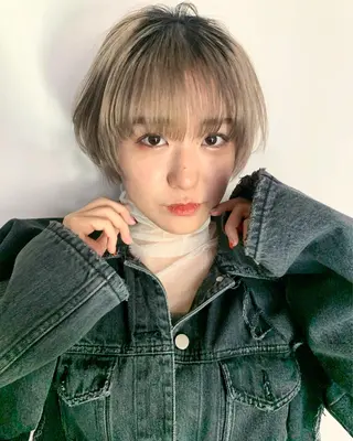 ショート カラー パーマ ヘアアレンジ メンズ キッズ ネイル マツエク・マツパ SALOWIN梅田茶屋町店所属・ウルフレイヤーカット /チヒロのヘアスタイル