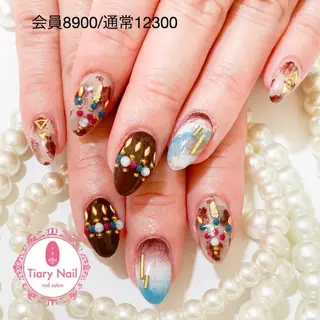 ネイル 💗🪽Tiary Nail🪽💗のネイルデザイン