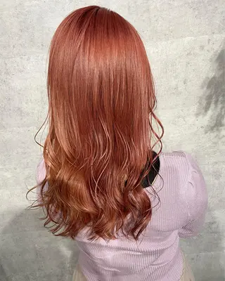 セミロング カラー YU-KA ✂︎ROSSOのヘアスタイル