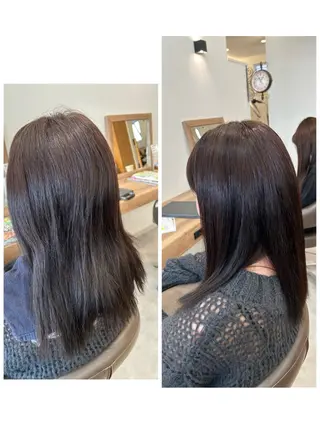 セミロング no4ナチュラル戸祭所属・山越 美裕樹のヘアスタイル