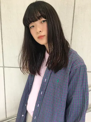 セミロング レイヤーカット/ パーマ/鎌田実奈歩のヘアスタイル